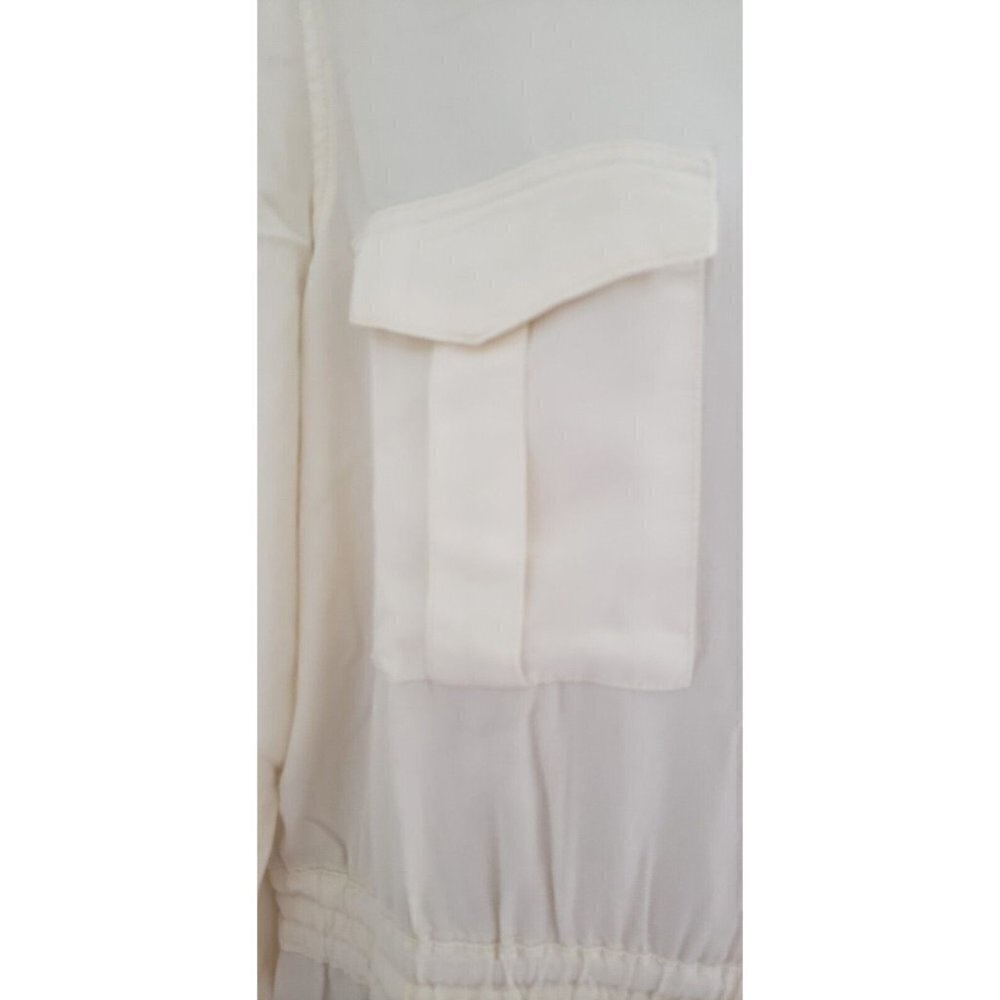 NWT GUESS ELLIS LONG SLEEVE WHITE SHIRT STYLE DRESS LARGE - Picture 4 of 14
